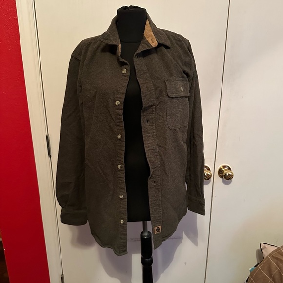 Button Down Warm Olive. Men’s S. Fits women’s Medium. super warm. - Picture 1 of 4